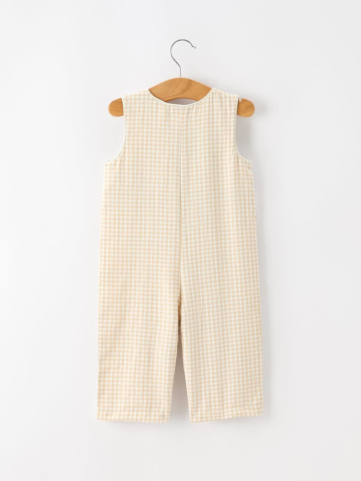 Rylee Faith Designs - Goose Embroidered Beige Plaid Baby Boys Jonjon - alternate view 2