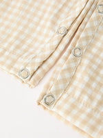 Rylee Faith Designs - Goose Embroidered Beige Plaid Baby Boys Jonjon - alternate view 5