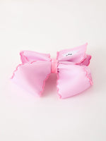 Rylee Faith Designs - Halloween Girls Pink Ghost Embroidered 6.25" Hair Bow - alternate view 4