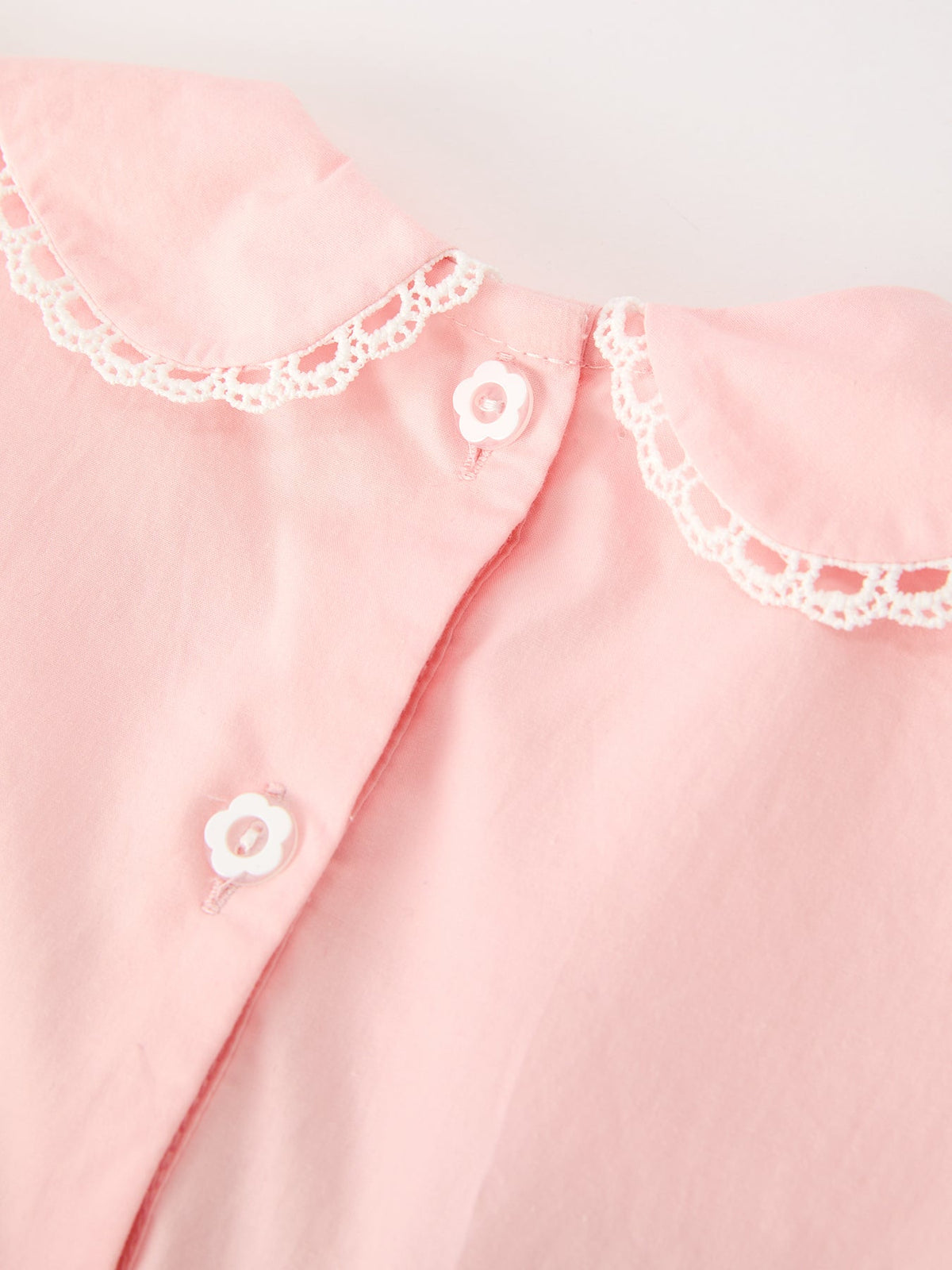 Rylee Faith Designs - Fall Girls Pink Floral Embroidered Smocked Peter Pan Collar Dress - alternate view 5