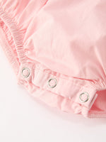 Rylee Faith Designs - Fall Baby Girls Pink Floral Embroidered Smocked Bow Bubble Romper - alternate view 5