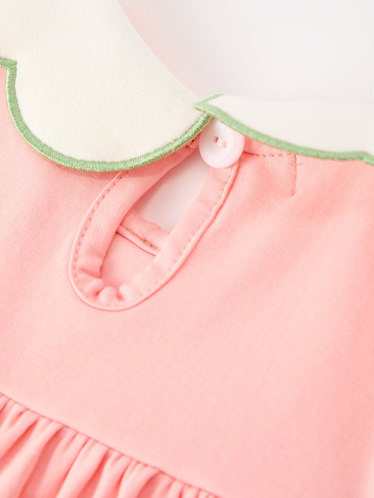 Rylee Faith Designs - Christmas Girls Pink Christmas Tree Embroidered Ruffle Dress - alternate view 5