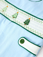 Rylee Faith Designs - Christmas Boys Blue Christmas Tree Embroidered JonJon - alternate view 4