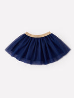 Rylee Faith Designs - FALL Girls Navy Fox Sequin Tulle Tutu Skirt - alternate view 2