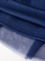 Rylee Faith Designs - FALL Girls Navy Fox Sequin Tulle Tutu Skirt - alternate view 5