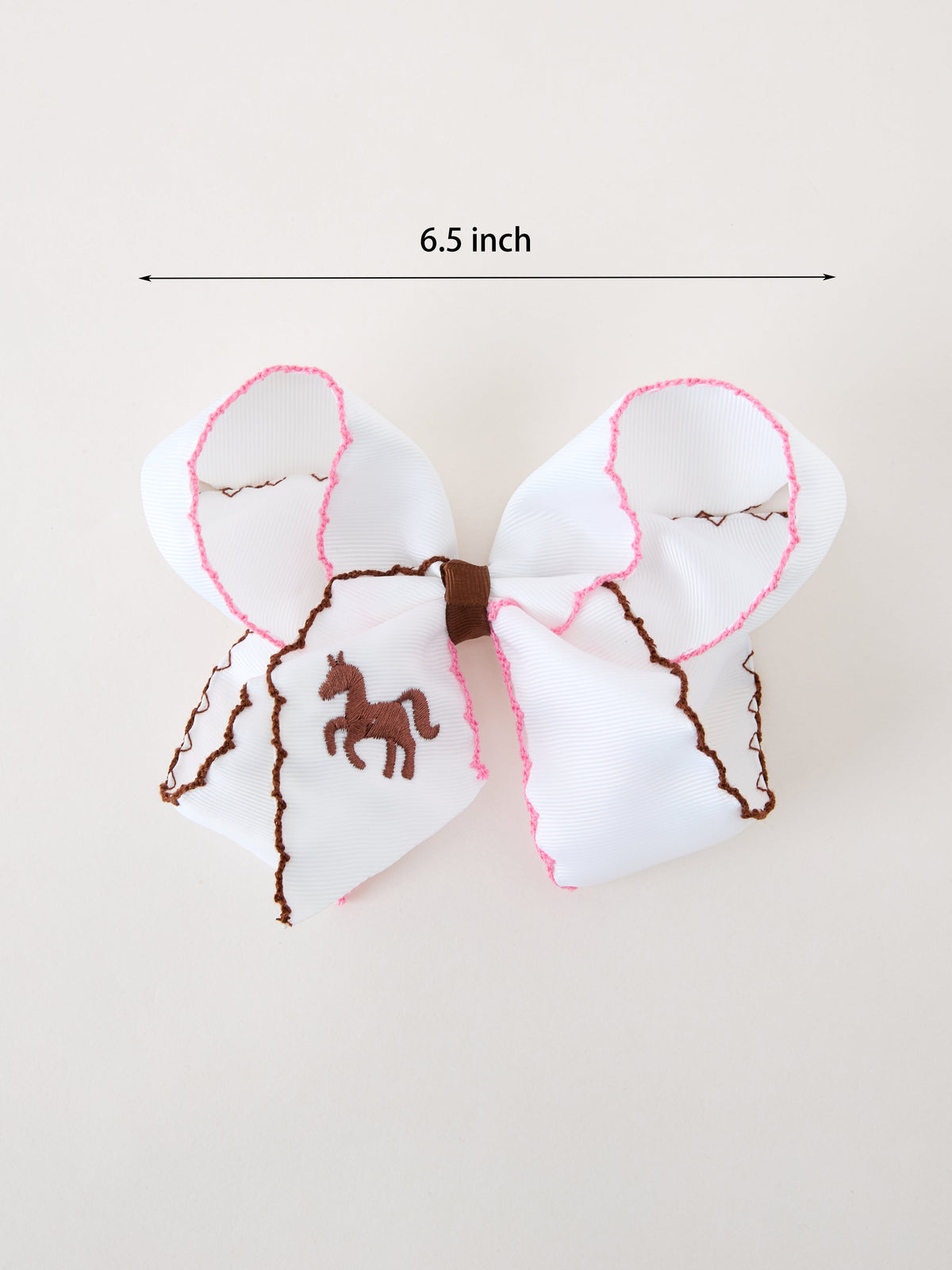 Rylee Faith Designs - Western Horse Embroidery Ruffle Edge Girls Hairpin 4/6.25 Inches - alternate view 3