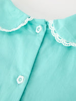 Rylee Faith Designs - FALL Girls Aqua Floral Embroidered Smocked Dress - alternate view 4