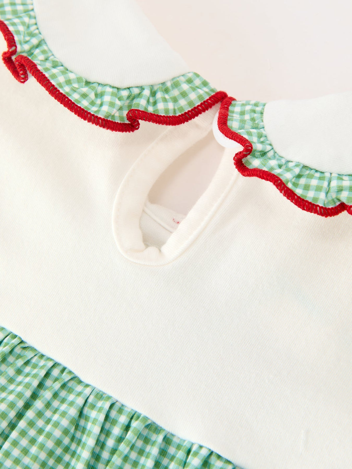 Rylee Faith Designs - Girls Christmas Green Plaid Embroidered Long Sleeve Dress - alternate view 5