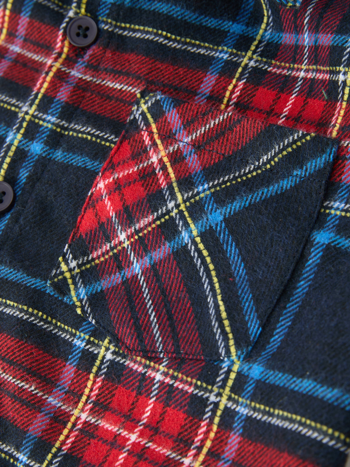 Rylee Faith Designs - Christmas Boys Red Navy Plaid Button Down Shirt - alternate view 5