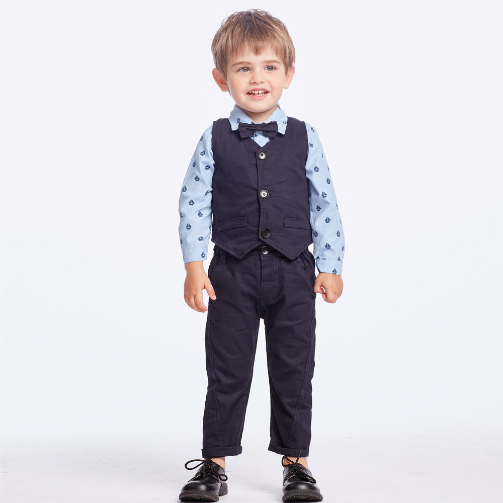 Young boy bow tie gentleman vest - Cindi Book