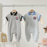 Baby Onesies Striped Male Baby Newborn Clothes Baby Autumn Clothes - Cindi Book
