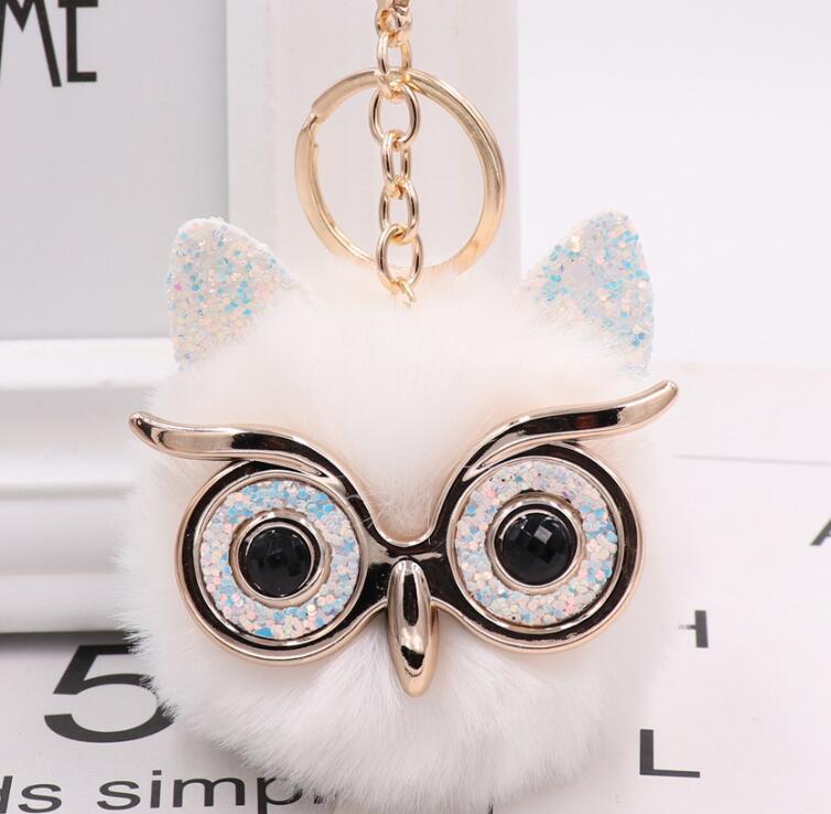 Lovely Owl Plush Doll Kids Favors Fur Ball Key Chain - Cindi Book