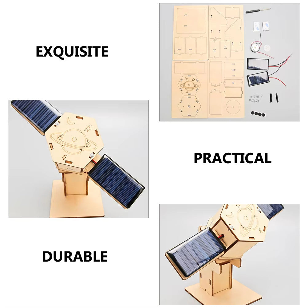 Diy Technology Small Production Stem Experimental Teaching Aids Space Model Artificial Satellite Educational Toys Solar Power Toy Kit Science - Cindi Book