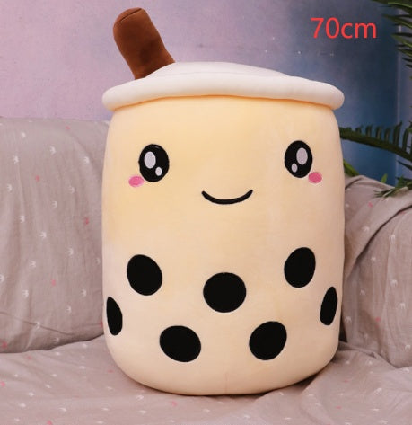 Cute Fruit Drink Plush Stuffed Soft Strawberry Milk Tea Plush Boba Tea Cup Toy Bubble Tea Pillow Cushion Kids Gift - Cindi Book