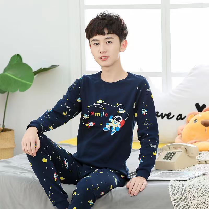 Children's Pajamas Cotton Boys' Base Teen Underwear Suit - Cindi Book
