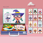 Montessori Magnetic Fun Puzzle Children's Wooden Puzzle Box Game Cartoon Educational Painting Toys For Children Gift Antistress - Cindi Book