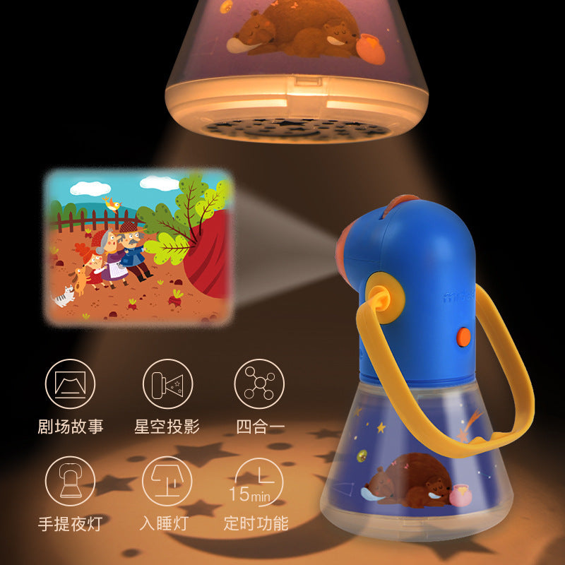 Children Night Lamp Projection Lamps Multifunction Story Projector Kids Early Education - Cindi Book