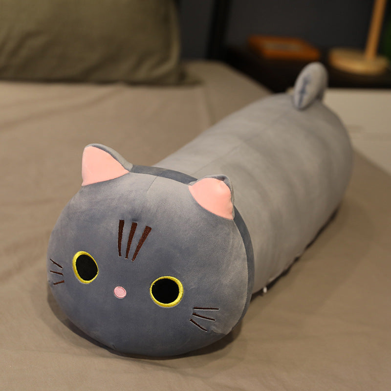 Large Size Cartoon Cat Plush Toys Stuffed Cloth Doll Long Animal Pillow Cushion - Cindi Book
