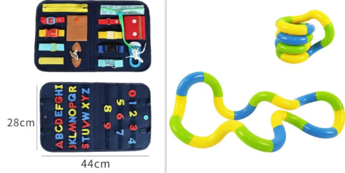 New Busy Book Children's Busy Board Dressing And Buttoning Learning Baby Early Education Preschool Sensory Learning Toy - Cindi Book