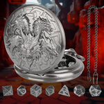 Retro Creative Pocket Watch Shaped Tabletop Game Dice Set -7PCS Metal Polyhedral Dice, Steampunk Style Portable DND Dice Set, Exquisite Metal Craftsmanship, Adding Unique Charm To Tabletop Games - Cindi Book