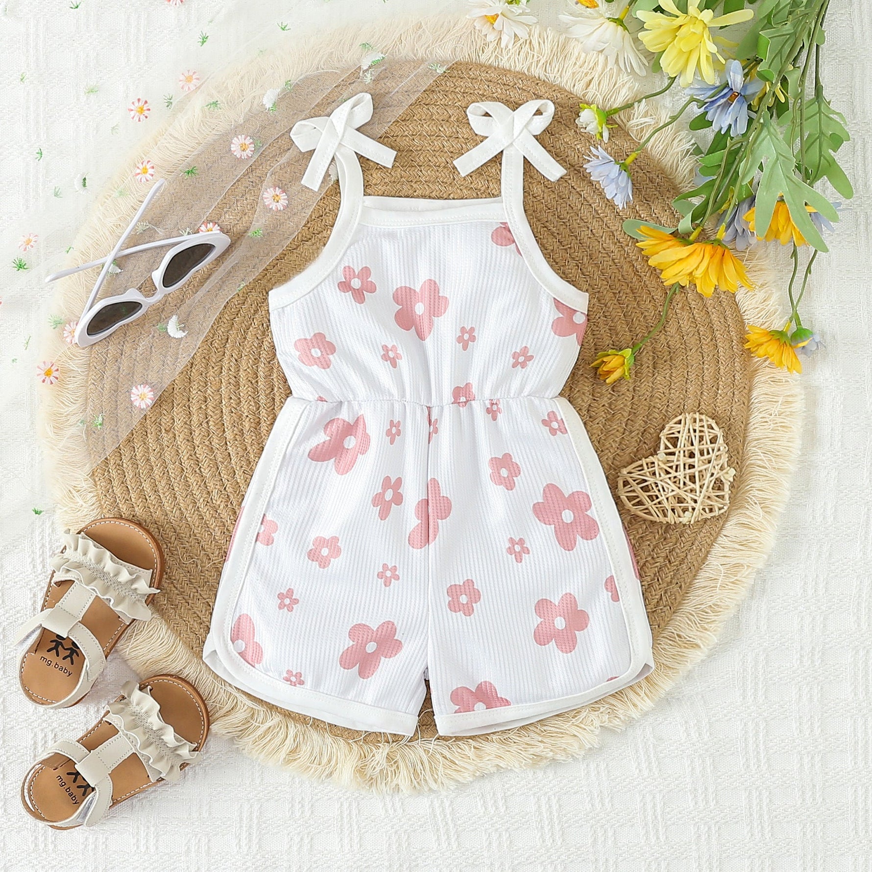Summer New Girls' Jumpsuit Printed Sling - Cindi Book