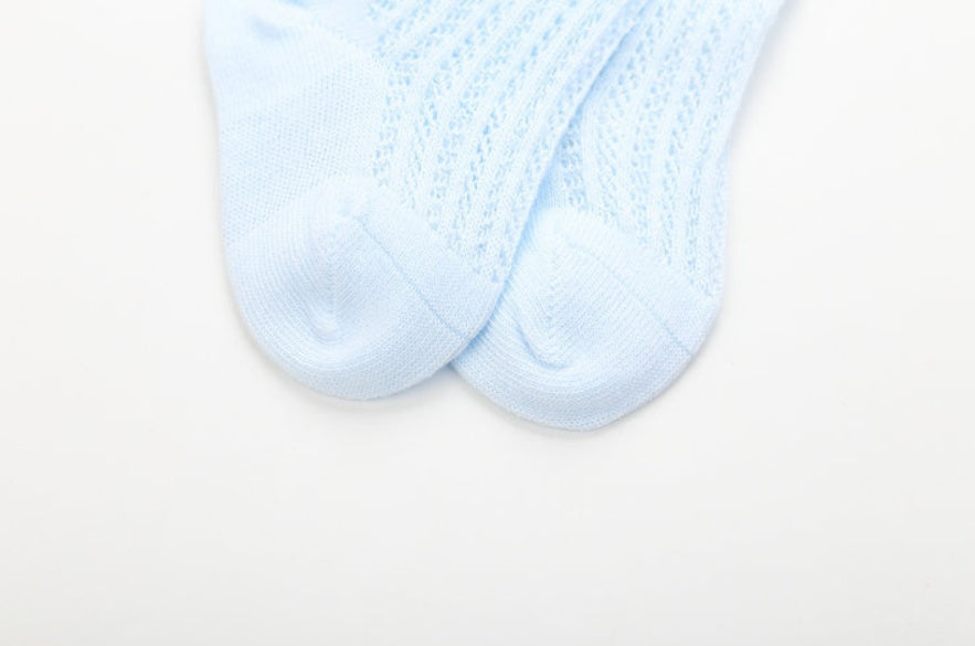 Baby Infants Kids Toddlers Girls Boys Knee High Socks Tights Leg Warmer Ribbon Bow Solid Cotton Stretch Cute Lovely - Cindi Book