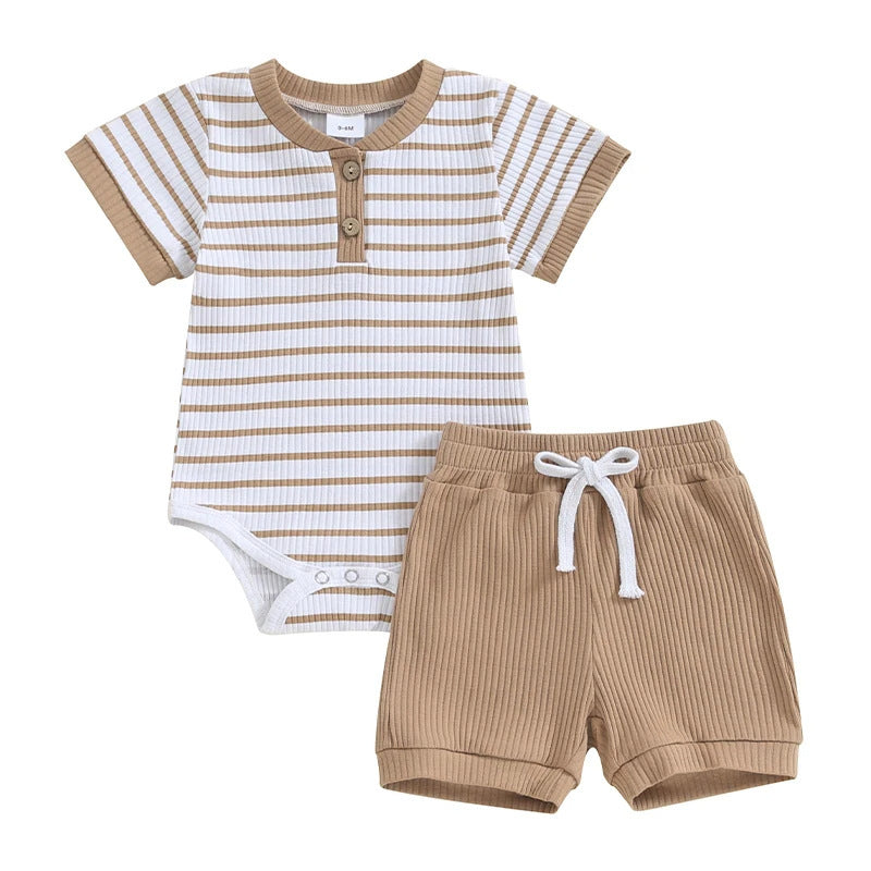 Baby Jumpsuit Short Sleeve Toddler Jumpsuit Romper Shorts Suit - Cindi Book
