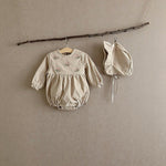 Kids Corduroy Embroidered Long Sleeve Romper Bodysuit - Cindi Book