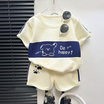 Children's Short Sleeve Striped Suit Girls Boys - Cindi Book