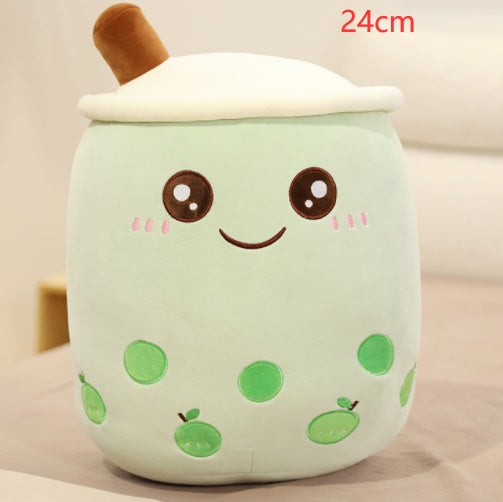 Cute Fruit Drink Plush Stuffed Soft Strawberry Milk Tea Plush Boba Tea Cup Toy Bubble Tea Pillow Cushion Kids Gift - Cindi Book