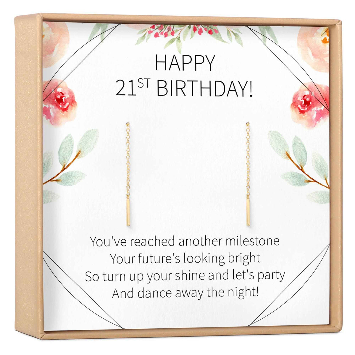 21st Birthday Earrings