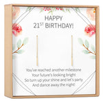 21st Birthday Earrings