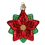 Old World Christmas Poinsettia Star Ornament - hand-blown glass Christmas tree ornament (view 3)