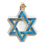 Old World Christmas Star Of David Ornament - hand-blown glass Christmas tree ornament (view 4)