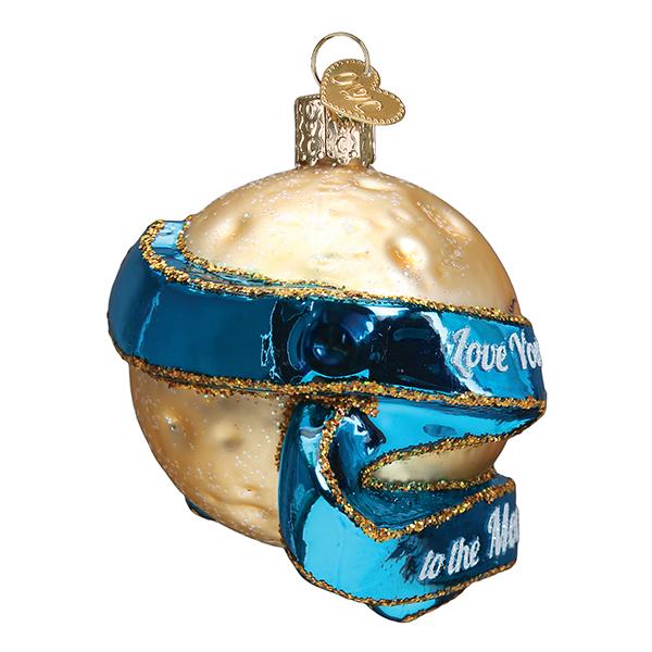 Old World Christmas Love You To The Moon & Back Ornament - hand-blown glass Christmas tree ornament (view 5)