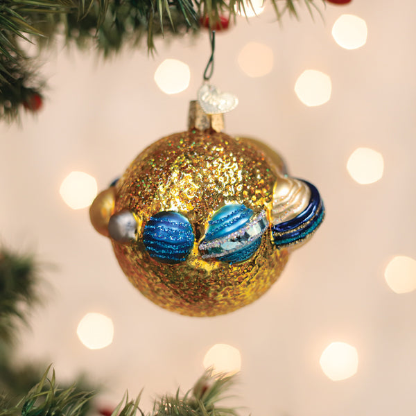 Old World Christmas Solar System Ornament - hand-blown glass Christmas tree ornament