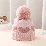 Baby Hat Double-layer Thickened Jacquard Heart - Cindi Book