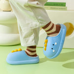 Children's Winter Fleece Lined Thermal Soft Bottom Waterproof Non Slip Outdoor Cotton Slippers - Cindi Book