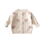 Girls Heart Knit Cardigan - Cindi Book