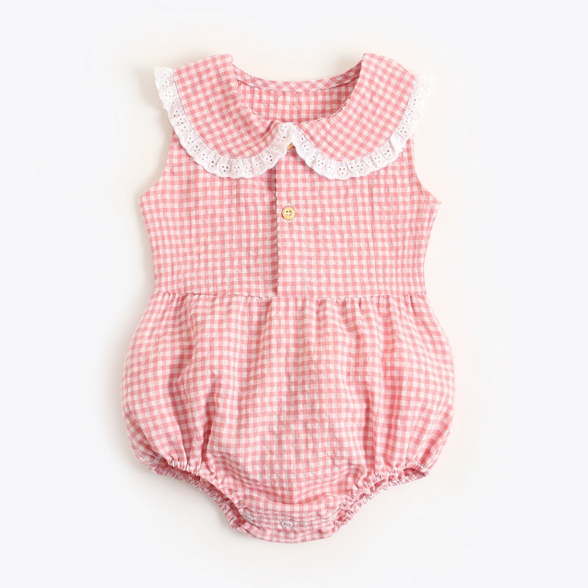 Simple And Creative Plaid Baby Onesie - Cindi Book