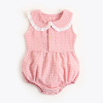 Simple And Creative Plaid Baby Onesie - Cindi Book