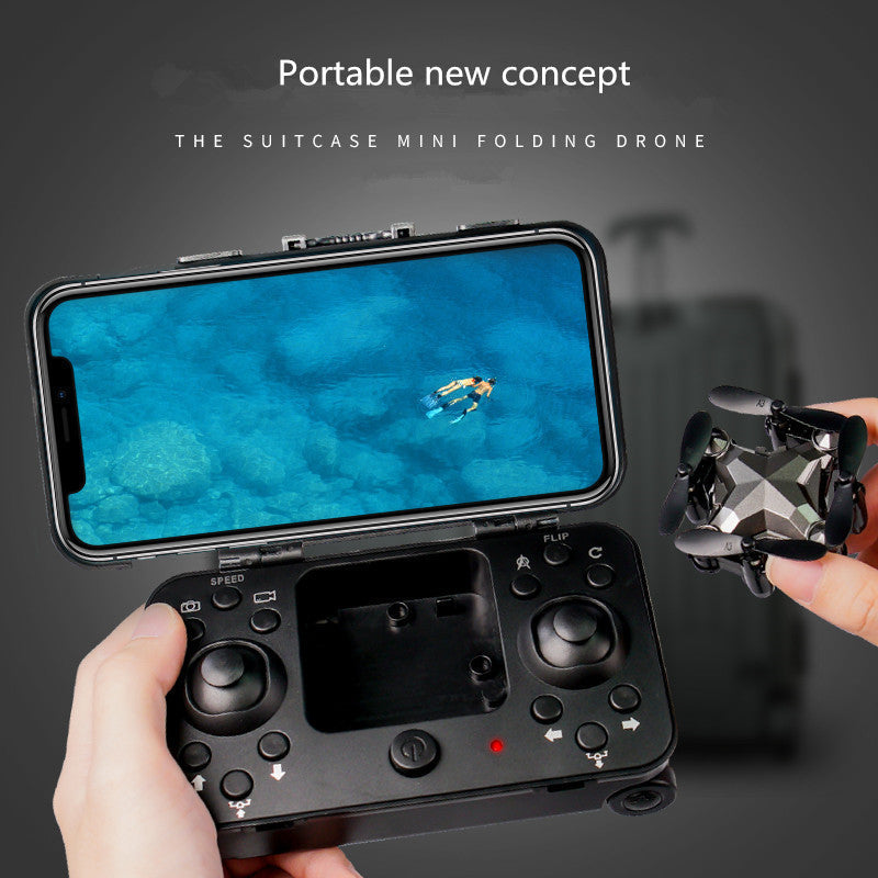 New Luggage Box Storage Box Folding Mini UAV Aerial Photography Remote Control Four Axis Children's Toys Drone - Cindi Book
