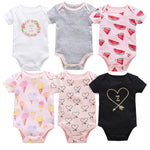 6-piece baby jumpsuit new short-sleeved baby clothes - Cindi Book