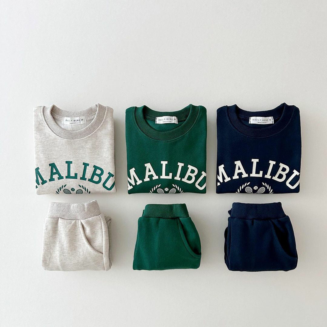 Two-piece Set Of Printed Letter Sweatshirt And Leggings - Cindi Book