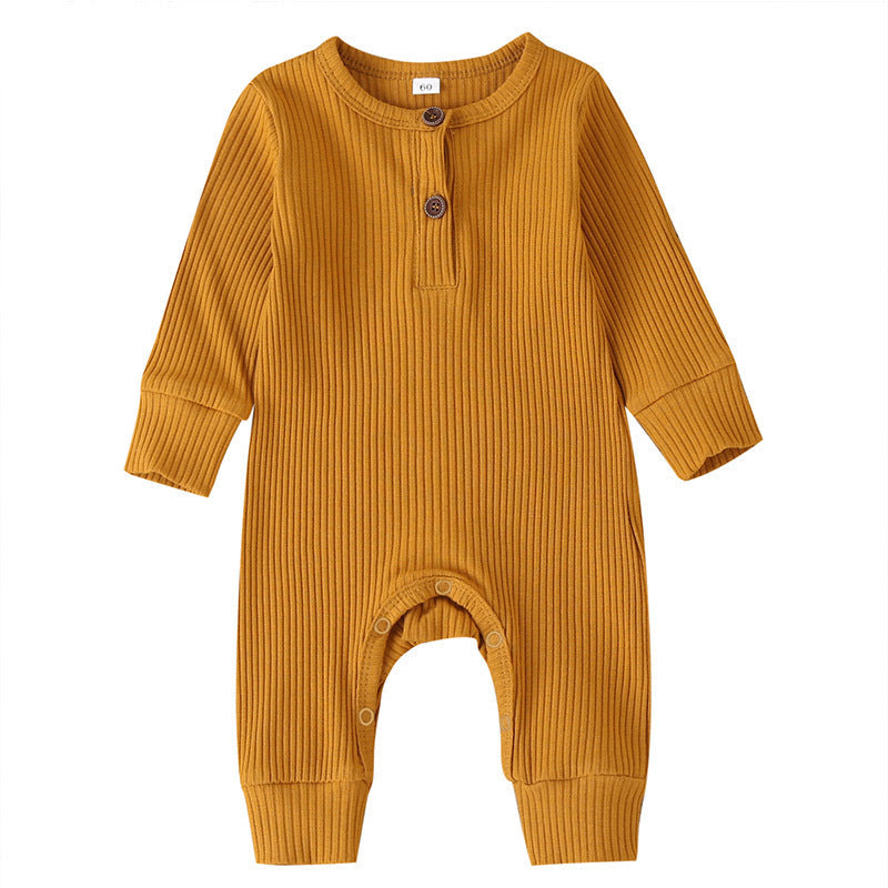 New Baby Jumpsuit Sunken Stripe Trousers Romper Western Style - Cindi Book