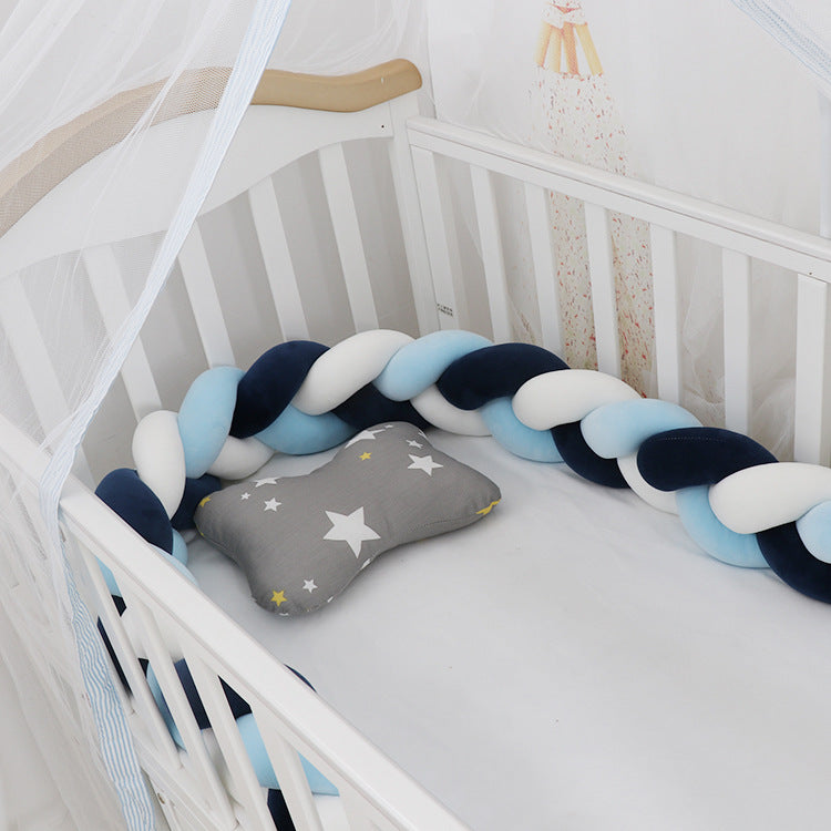 Baby Bumper Bed Braid Knot Pillow Cushion Bumper for Infant Cuna Bebe Lit Crib Protector Cot Bumper Room Decor