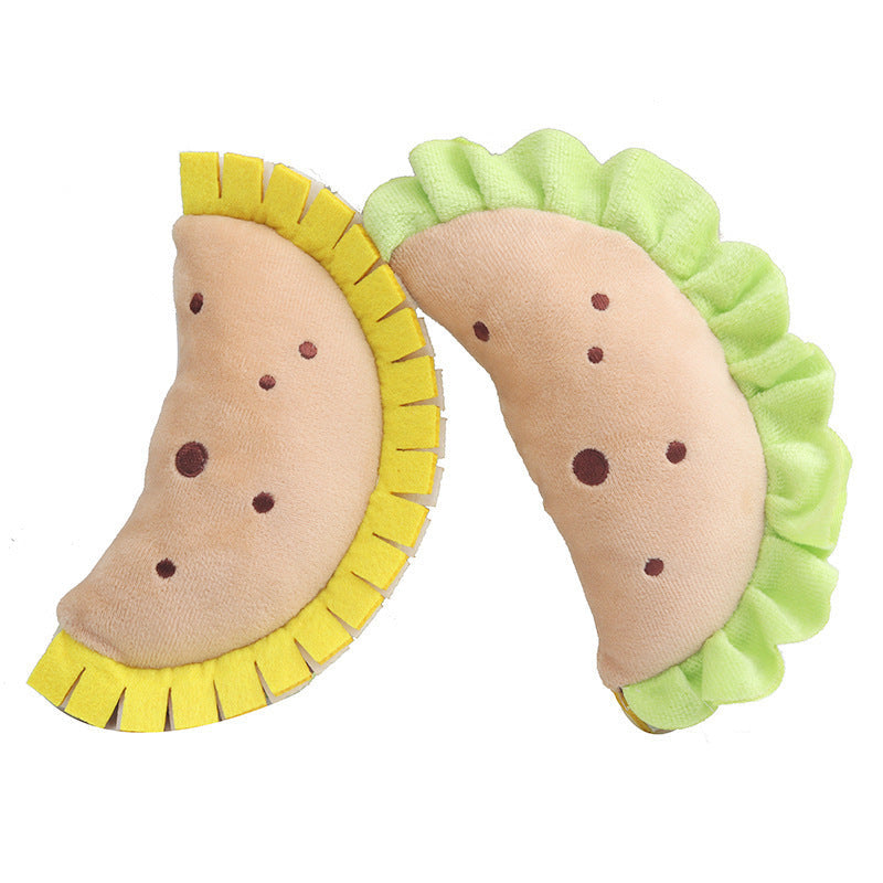 Dog Teething Simulation Sandwich Dumplings Chewing Noise Plush Toy - Cindi Book