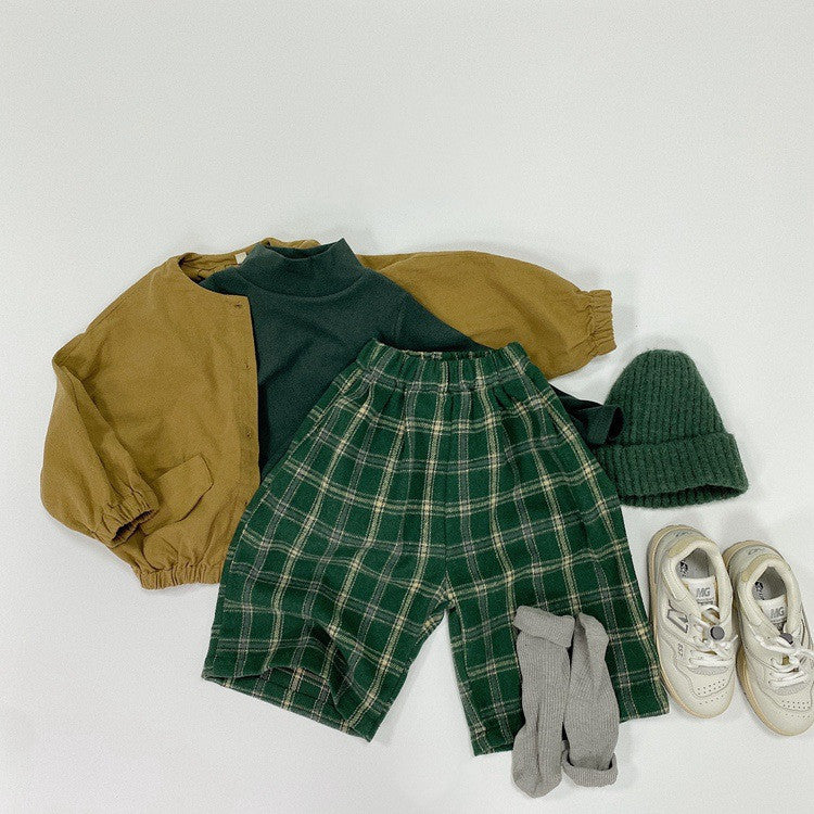 Fashion Personality Children's Plaid Stylish Pants - Cindi Book