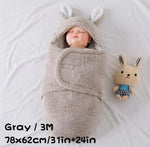Super Soft Baby Sleeping Bag Fluffy Fleece Newborn Blanket Swaddle Blankets, Unisex Baby Wrap For Newborn Baby Boys Girls With Head-Protecting & Head-Supporting Function, Wearable Swaddle Sleep Sack - Cindi Book
