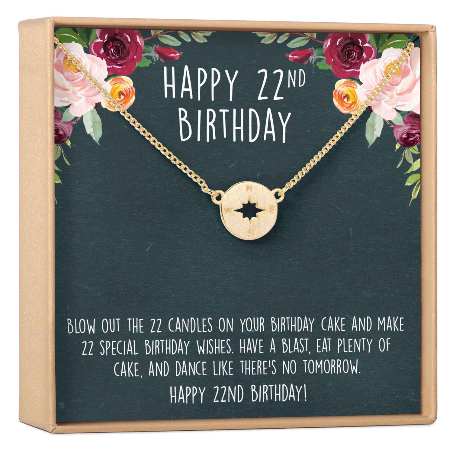 22nd Birthday Necklace, Multiple Styles